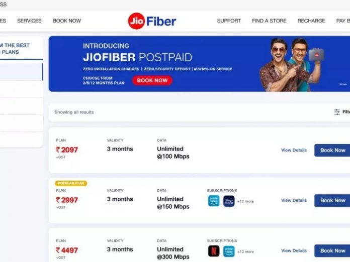 JioFiber: Full List Of JioFiber Postpaid Broadband Plans & Buying Guide