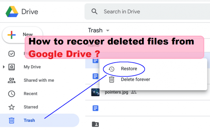 How to recover deleted files from Google Drive ?