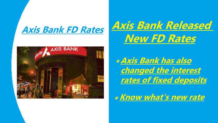 Axis Bank Released New FD Rates: Axis Bank has also changed the interest rates of fixed deposits, know what's new rate