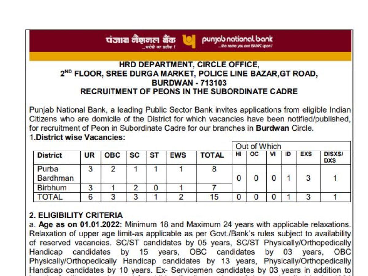 PNB Peon Recruitment 2022: Golden opportunity to get a job in PNB bank  without exam, will get salary up to 28000, know others details - Business  League