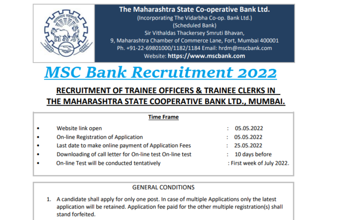 Bank Recruitment 2022: Golden opportunity to get job on these post in cooperative bank, salary will be Rs 45000, know selection details