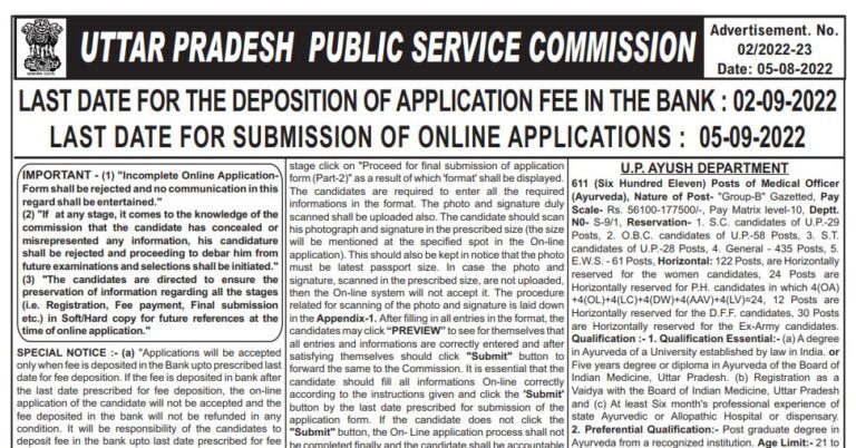 UPPSC Recruitment 2022 Golden Chance To Become A Officer In UPPSC 