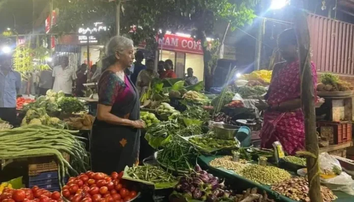 Nirmala Sitharaman Goes For Vegetable Shopping In Chennai