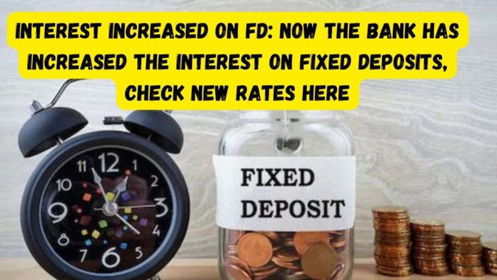 Interest increased on FD: Now the bank has increased the interest on fixed deposits, know how much interest you will get