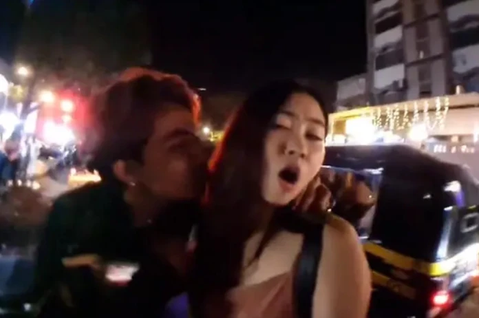 Video: Korean female YouTuber harassed on Mumbai street during live stream, 2 arrested