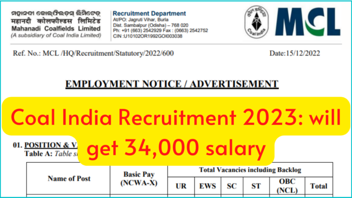 Coal India Recruitment 2023: Notice issued for 295 vacancies in Coal India, 12th pass apply, will get 34,000 salary, others details inside