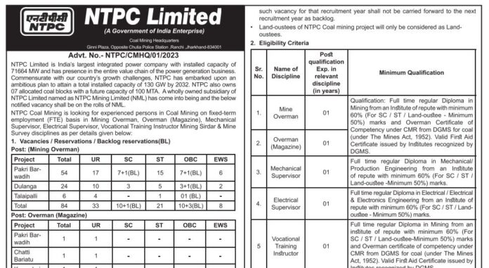 NTPC Recruitment 2023: Recruitment to these posts in NTPC, 12th pass apply quickly, salary will be up to 50,000