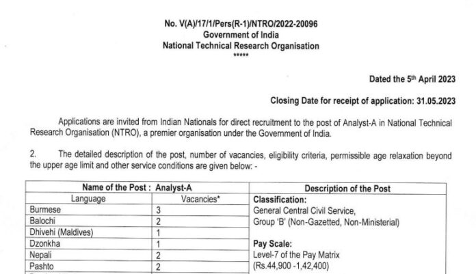 NTRO Recruitment 2023: Get a job in technical intelligence, salary is 1.42 lakh, know selection & other details