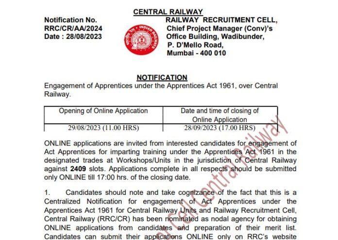 Railway Recruitment 2023: Recruitment for more than 2 thousand posts in Indian Railways, apply quickly