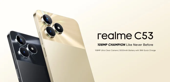 Realme C53 become cheaper! Realme C53 with 108MP camera, iPhone like design and 128GB storage under ₹10000.