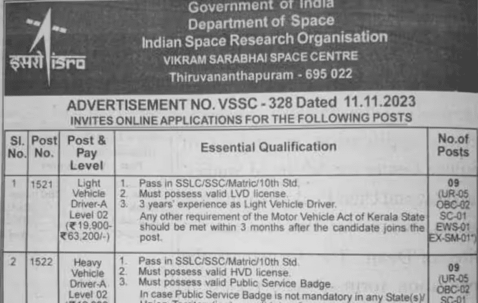 ISRO recruitment 2023: Recruitment for many posts in ISRO, application will start from this day, know details