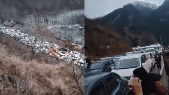 Video: Heavy traffic seen from Manali to Atal Tunnel Ahead Of Christmas