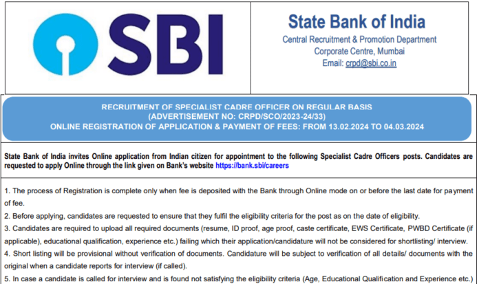 SBI Recruitment 2024: Last date is near! Bumper vacancy for these posts in SBI, apply soon, salary will be more than 63000