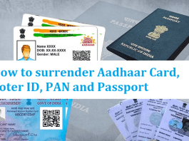 How to surrender Aadhaar Card, Voter ID, PAN and Passport, Details here