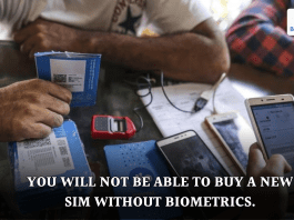 Sim Card Buying New Rule: You will not be able to buy a new SIM without biometrics.