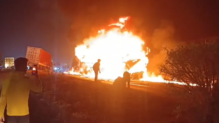 10 Dead in Karnataka Bus Fire: NH-48 Chitradurga Accident