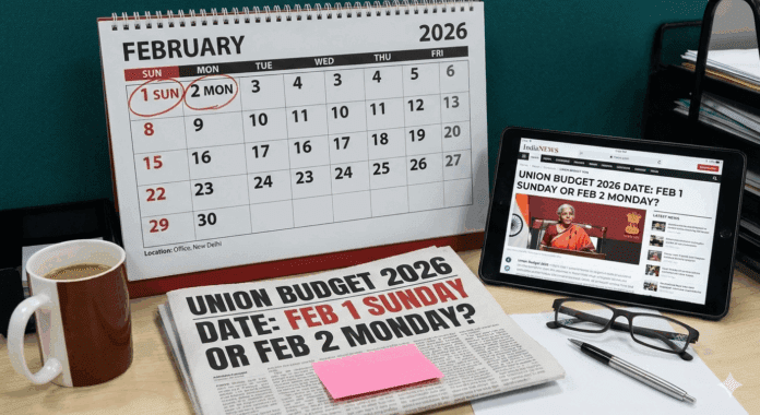 Gemini_Generated_Image_b3uxi8b3uxi8b3ux Union Budget 2026 Date: Feb 1 Sunday or Feb 2 Monday?