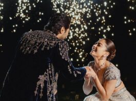 Rashmika & Vijay Sangeet: First Pics Give Major Bridgerton Vibes