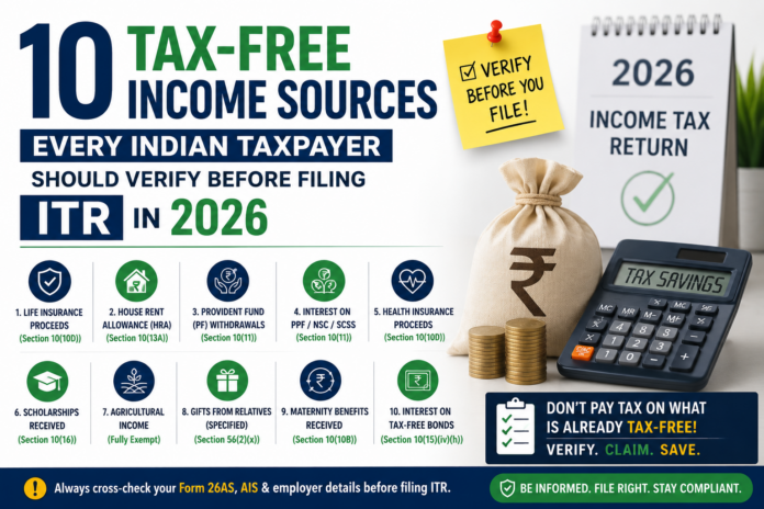 tax free income in India
