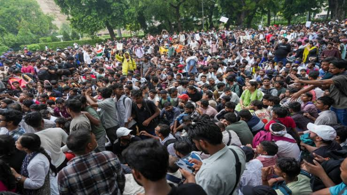 Jantar Mantar CJP protest Connaught Place police clash